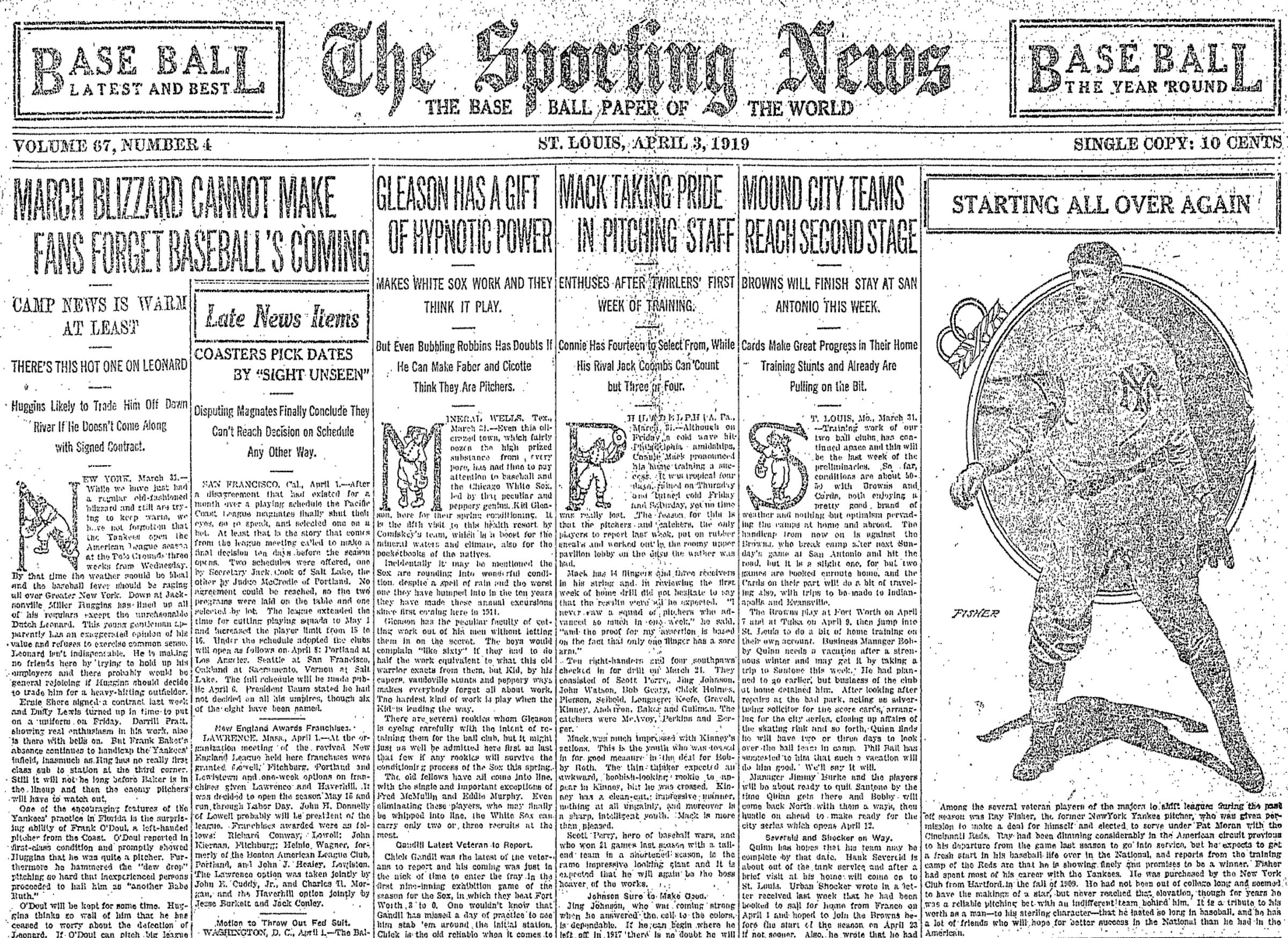 The Sporting News April 3 1919