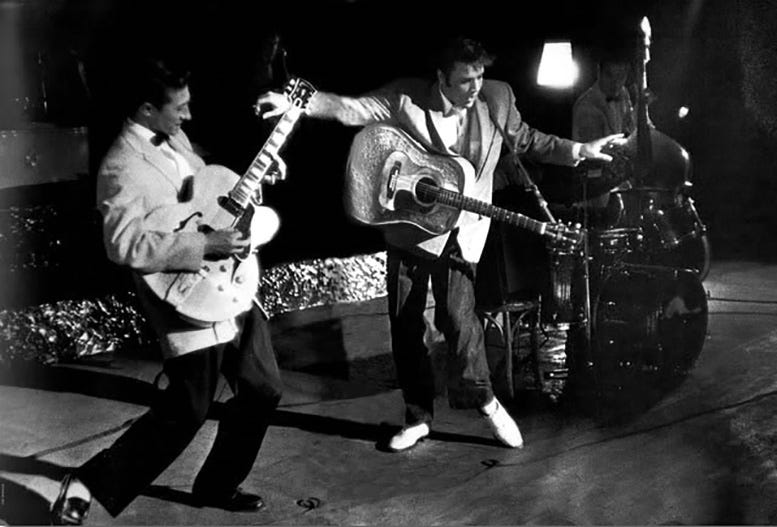 Elvis performing at the Olympia Theater on Friday, August 3, 1956. Courtesy of Florida State Archives. Elvis performing at the Olympia Theater on Friday, August 3, 1956. Courtesy of Florida State Archives.