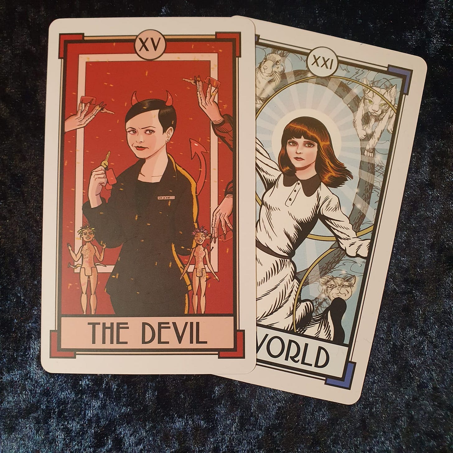 The Devil card from Christina Ricci's Cat Full of Spiders deck The Devil card from Christina Ricci's Cat Full of Spiders deck
