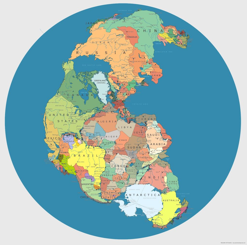 Mapa político de Pangea (2012) Mapa político de Pangea (2012)