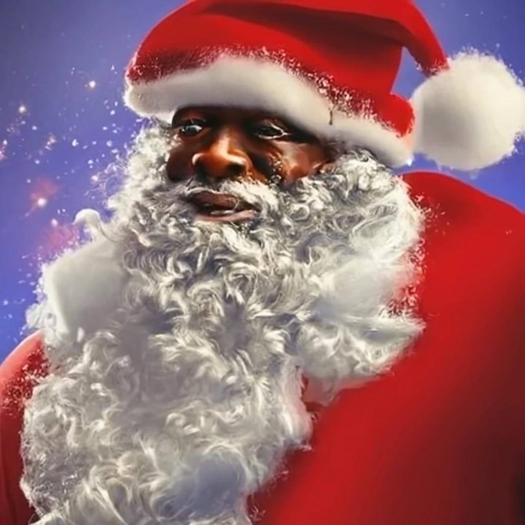 Black man santa clause Black man santa clause