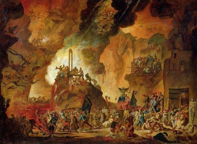 The Triumph of the Guillotine in Hell by Nicolas Antoine Taunay - Art ...