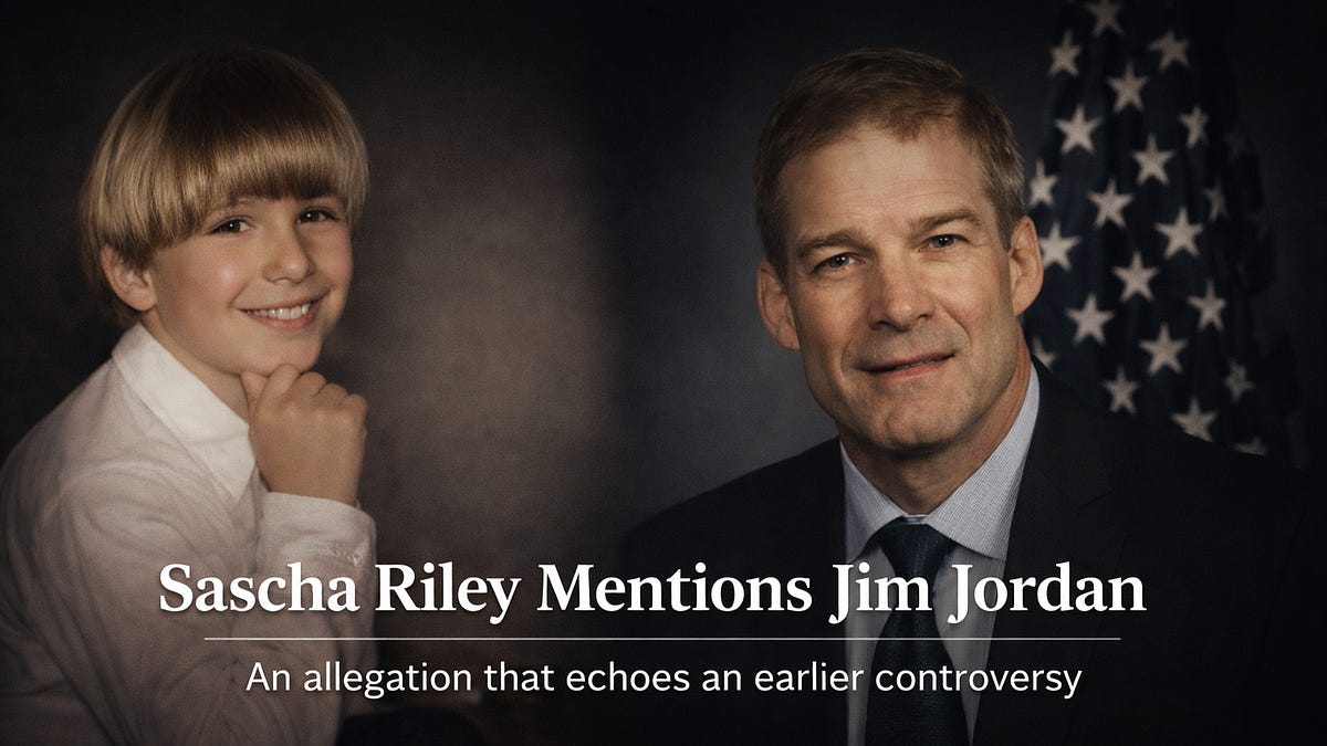 Who Is Sacha Riley Sascha Riley's Memories of Jim Jordan Echo an Earlier Controversy