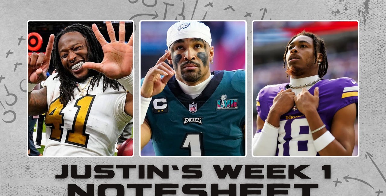 Justin's Week 1 Notesheet + Breakdowns