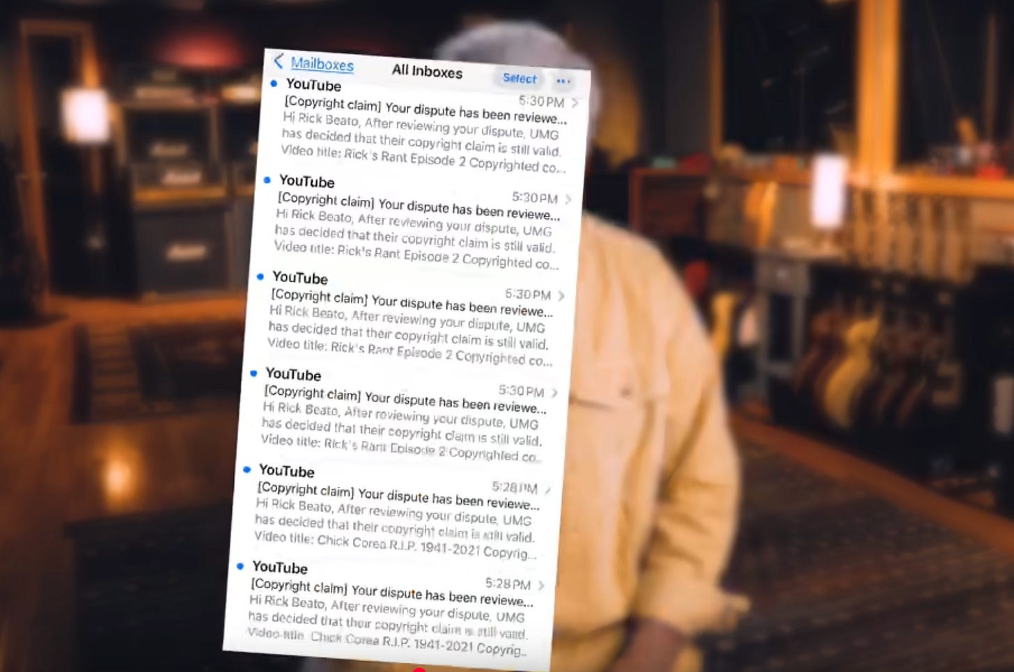 Rick's emails