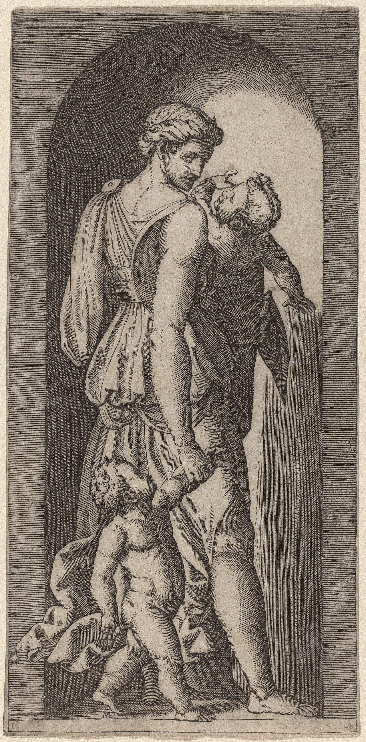Marcantonio Raimondi engraving after Raphael Marcantonio Raimondi engraving after Raphael