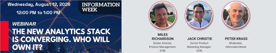 The New Analytics Stack Is Converging. Who Will Own It? (Aug. 12th) The New Analytics Stack Is Converging. Who Will Own It? (Aug. 12th)