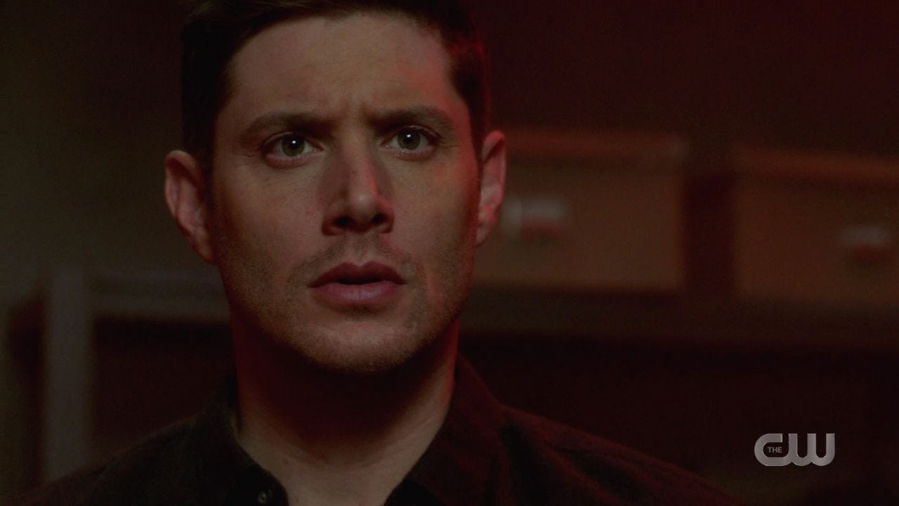 Dean Winchester freaks seeing Jack explode malak box with demon eyes SPN 14.19 Dean Winchester freaks seeing Jack explode malak box with demon eyes SPN 14.19