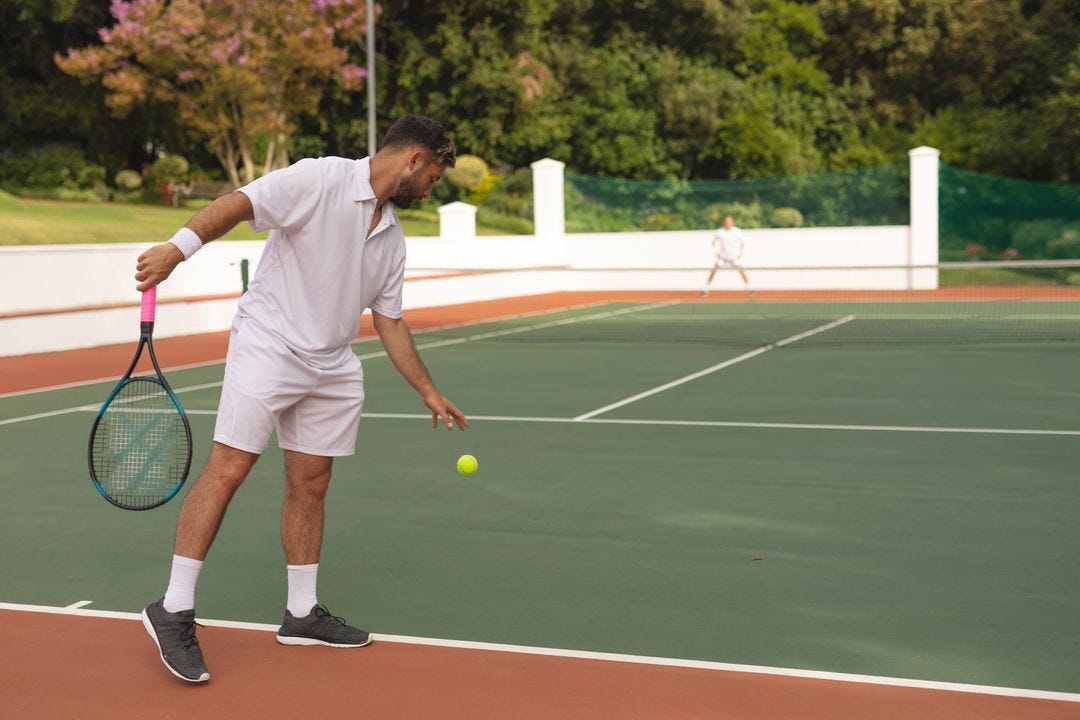 Men Playing Tennis on Sunny Day - Download Free Image from Pikwizard