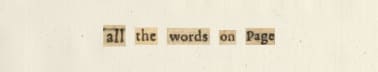 All the Words on Page