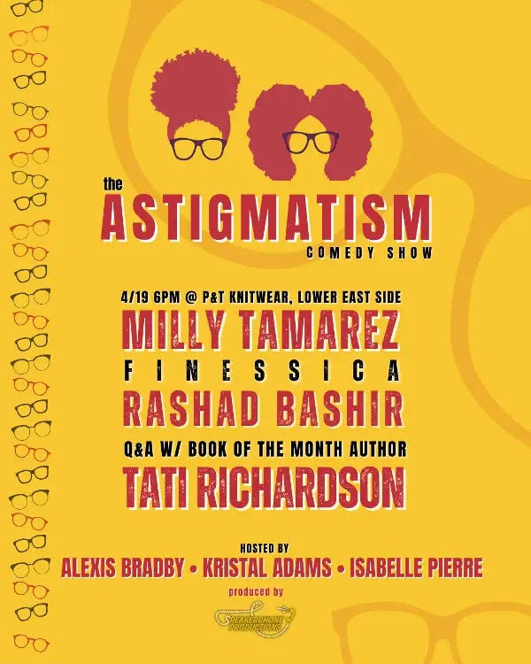 Astigmatism Comedy - P&T Knitwear Books & Podcasts 04/19/25