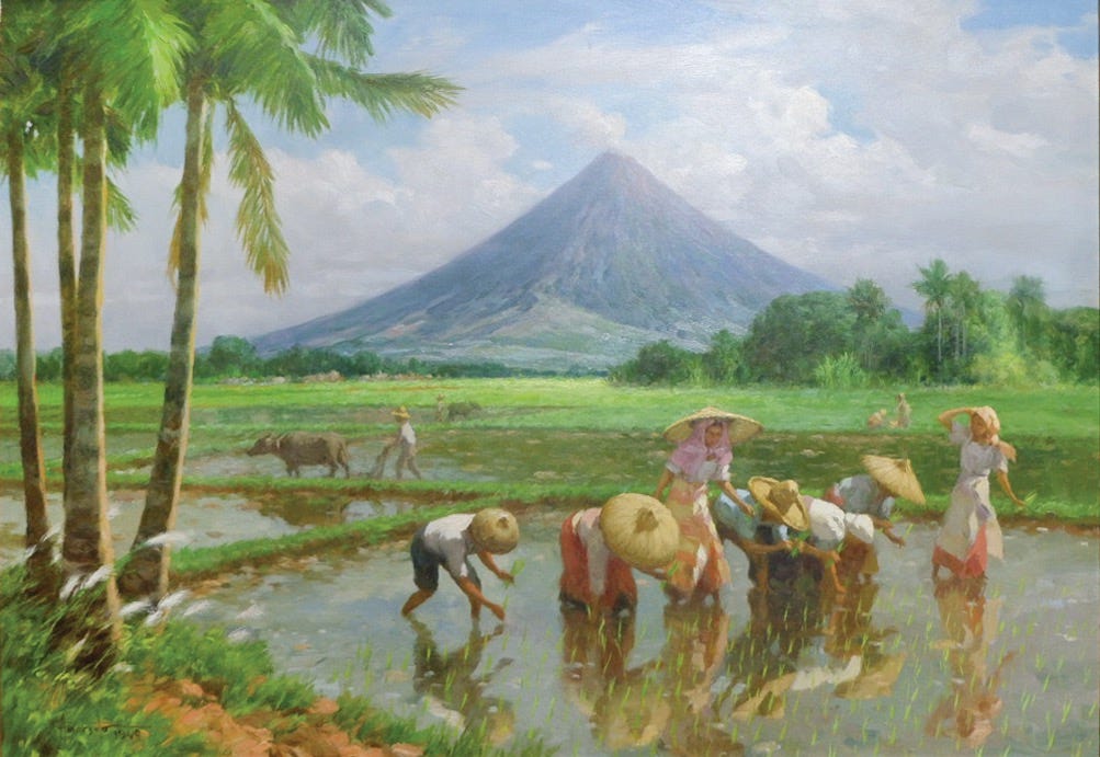 Planting Rice By Fernando Amorsolo Planting Rice By Fernando Amorsolo
