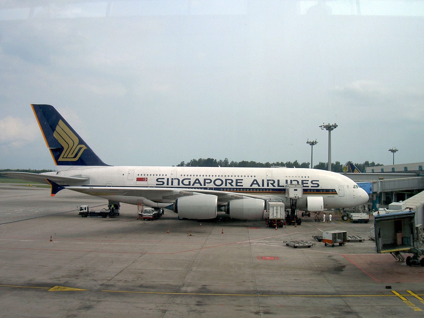 Singapore Airlines A380 at Changi Airport