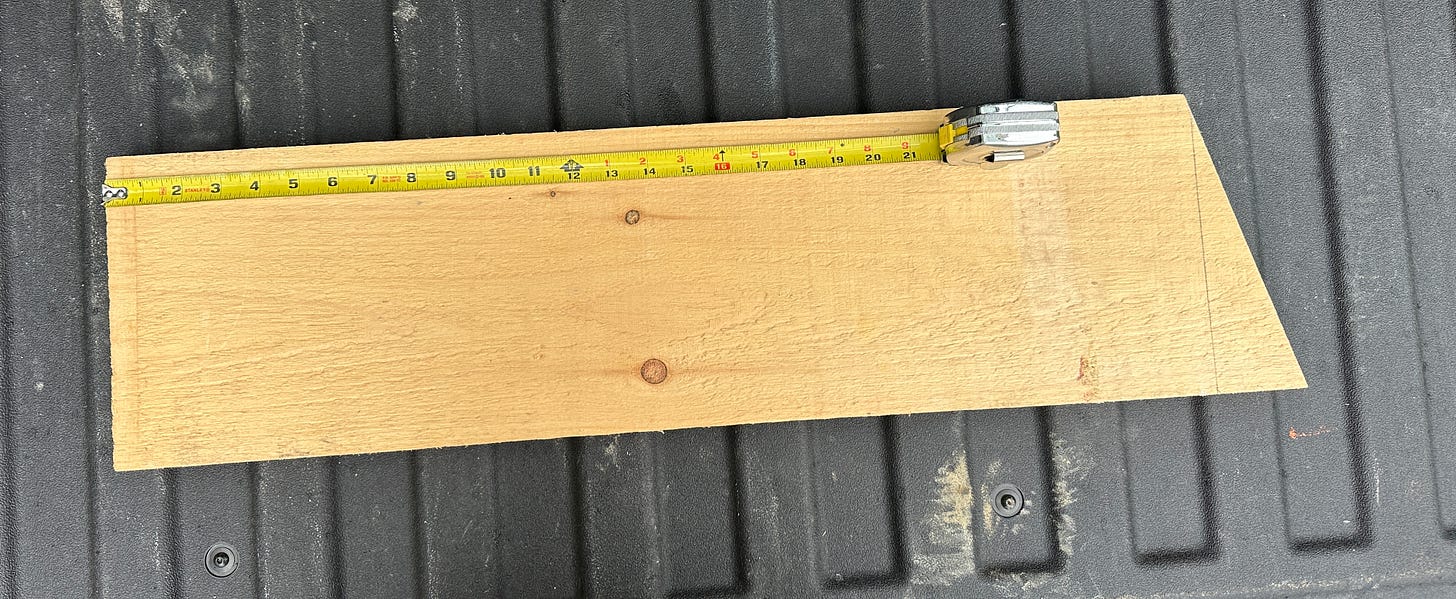 Scrap piece of wood for getting a vehicle unstuck. Scrap piece of wood for getting a vehicle unstuck.