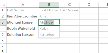 Predictive Data Entry by Excel 2013 Predictive Data Entry by Excel 2013