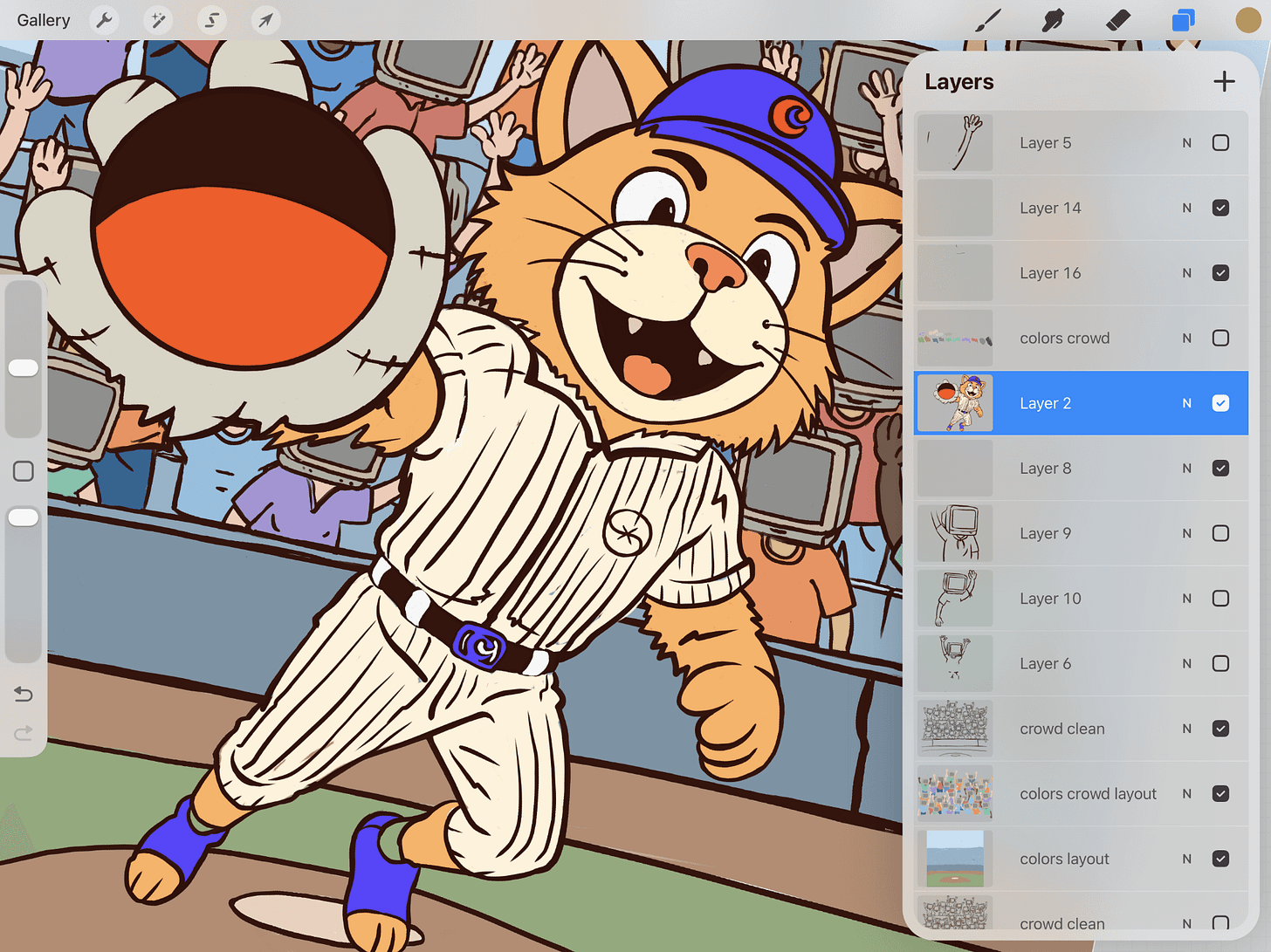 Capcat mascot - refined drawing