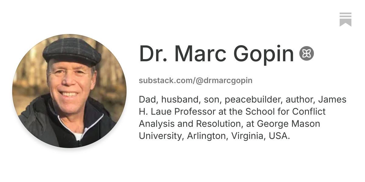 Dr. Marc Gopin | Substack