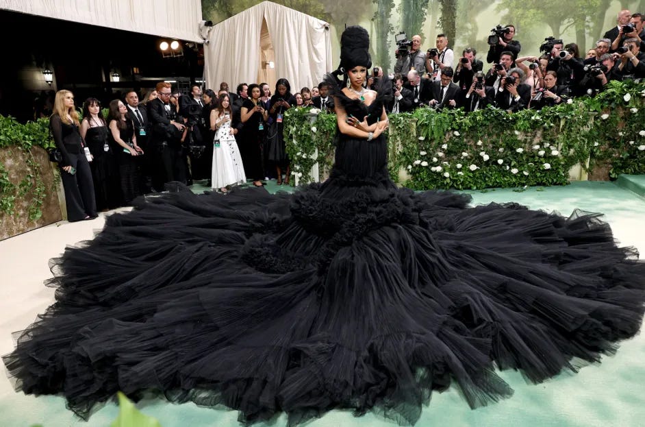 CardiB wearing Windowsen at the Met Gala 2024