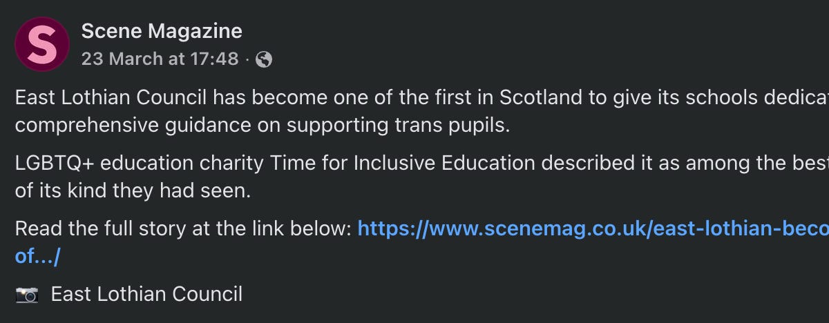 East Lothian Council gender policy shows real progress and promise