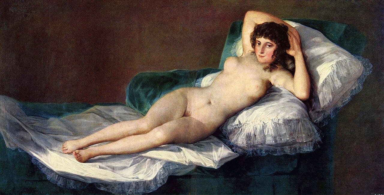Francisco Goya, The Nude Maja, about 1800 Francisco Goya, The Nude Maja, about 1800
