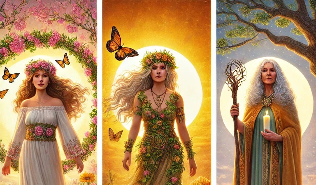 Understanding the Three Phases of Womanhood: Maiden, Matriarch, and Crone