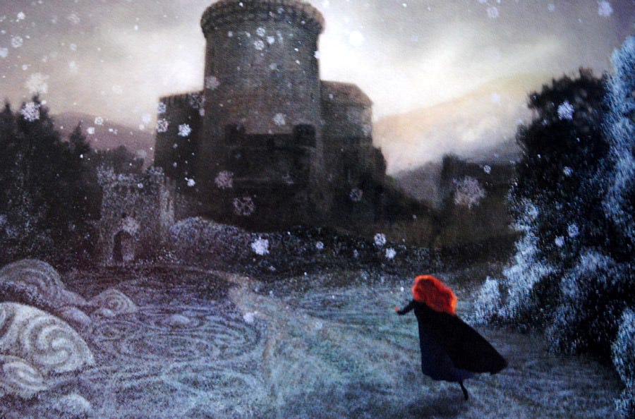 brave valente concept art inverno neve snow winter bear and the bow