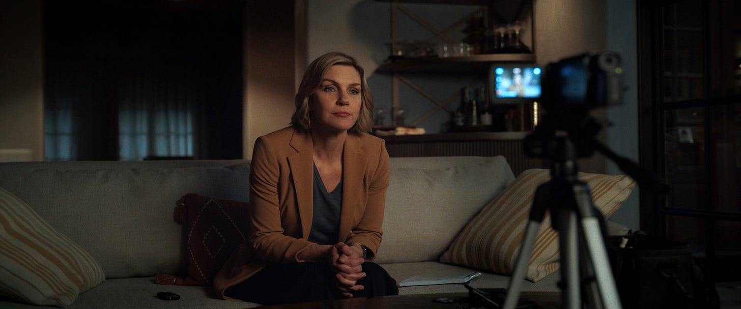 Rhea Seehorn as Carol in Pluribus Season 1, Episode 5, “Got Milk.”