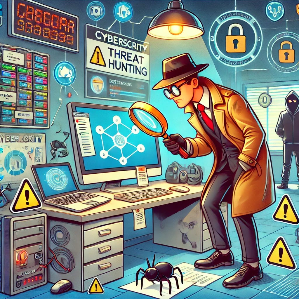 DALL-E cartoon threat hunting