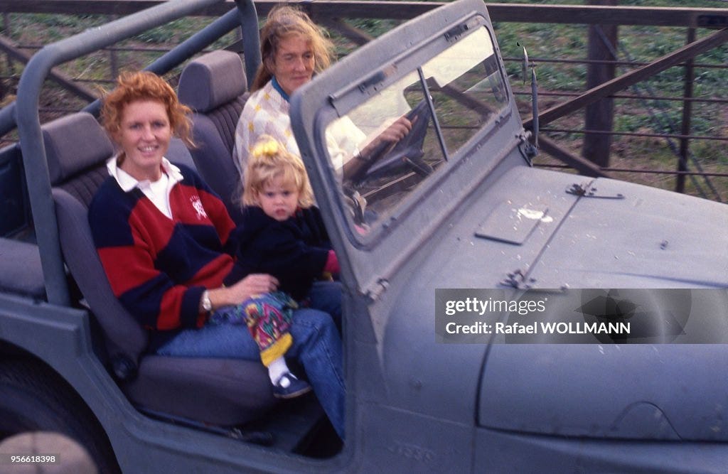 Sarah Ferguson avec sa mère