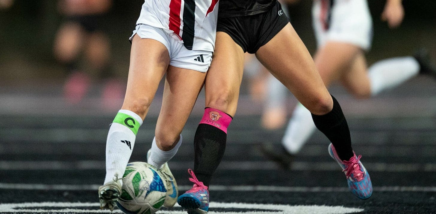 Toledo's Georgia Chase battles for possession during Tenino and Toledo's draw on Sept. 22. Toledo's Georgia Chase battles for possession during Tenino and Toledo's draw on Sept. 22.