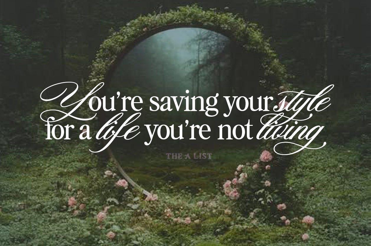 You're Saving Your Style for a Life You're Not Living, image size:1257x833