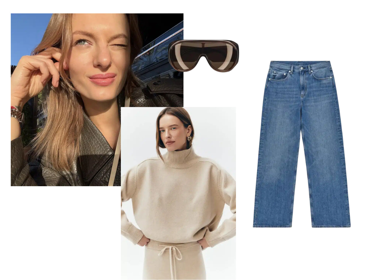 Phoebe Philo Sunglasses, Ether Libra Sweater, Arket Jeans