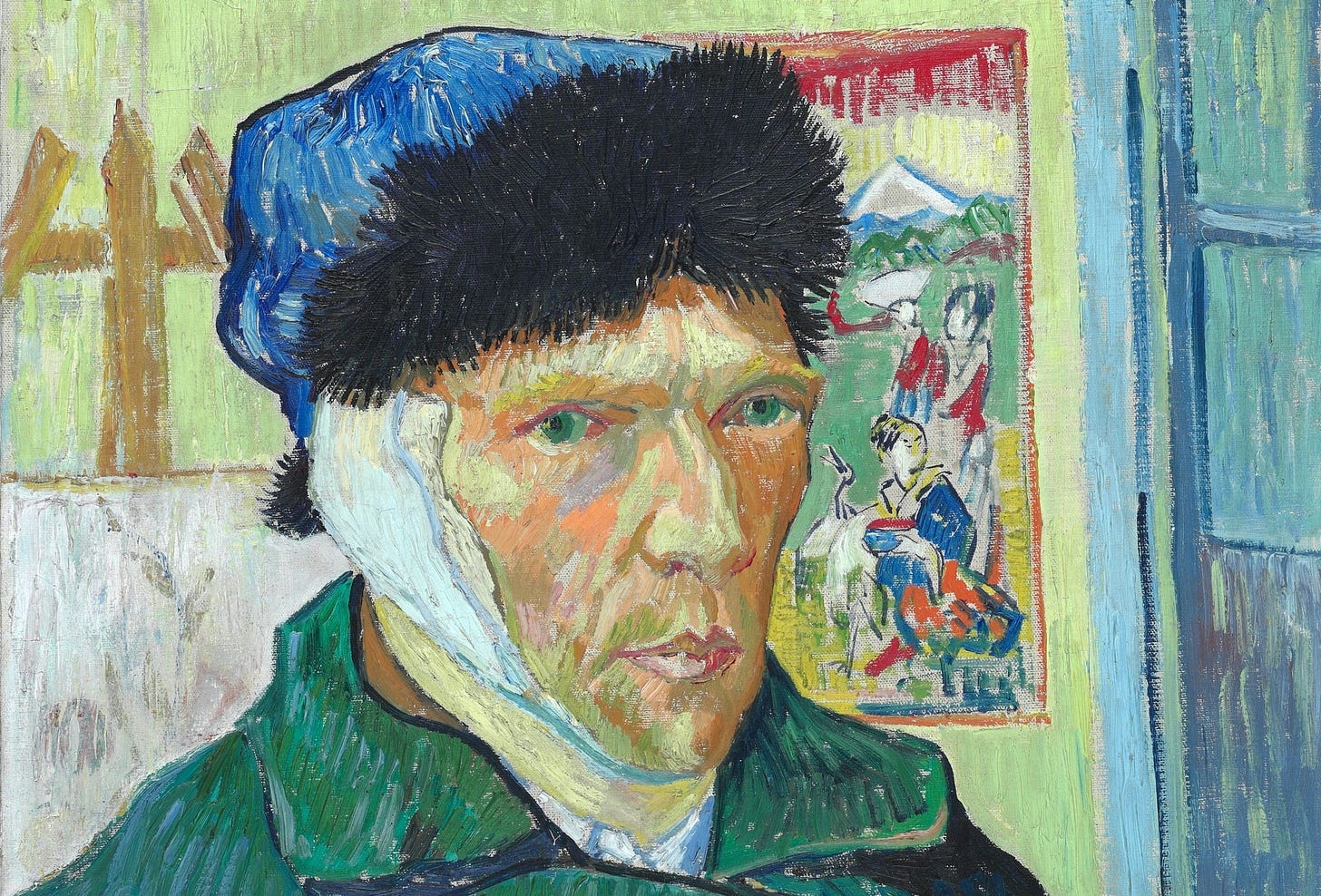 Vincent van Gogh - Self-portrait with bandaged ear (1889, Courtauld Institute)