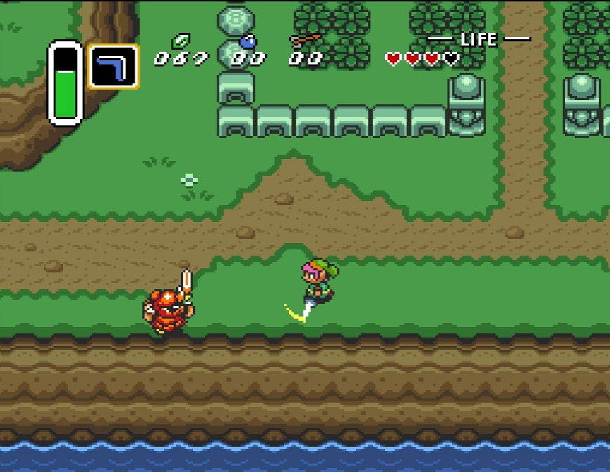 A screenshot of "Legend of Zelda: A Link to the Past"