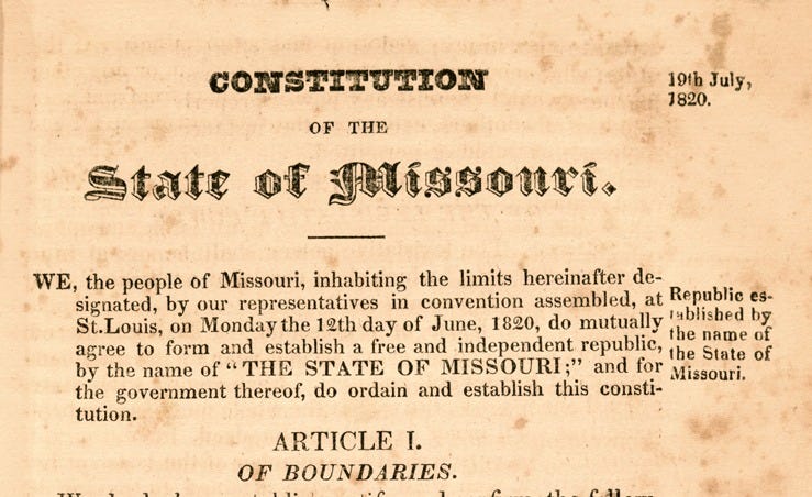 Happy Birthday, Missouri Constitution! Happy Birthday, Missouri Constitution!