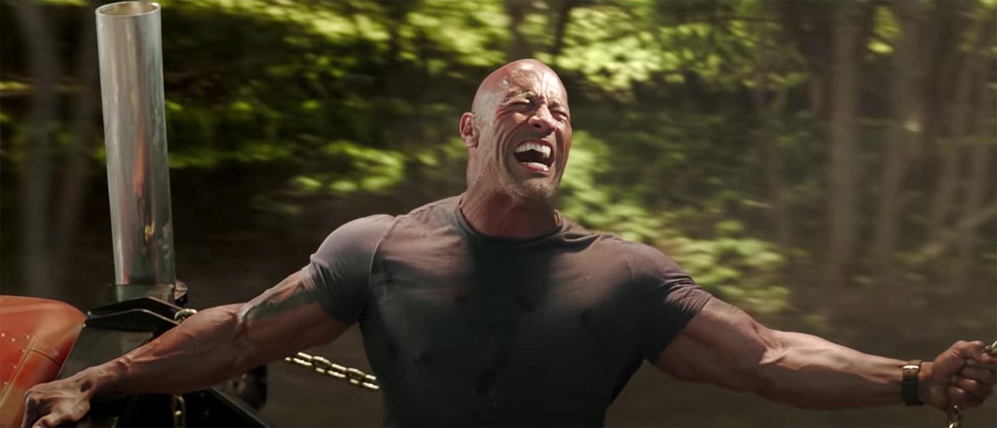 Captain America helicopter scene vs Dwayne Johnson in Hobbs & Shaw | EW.com