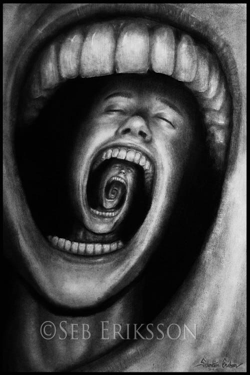 Man Screaming paintings