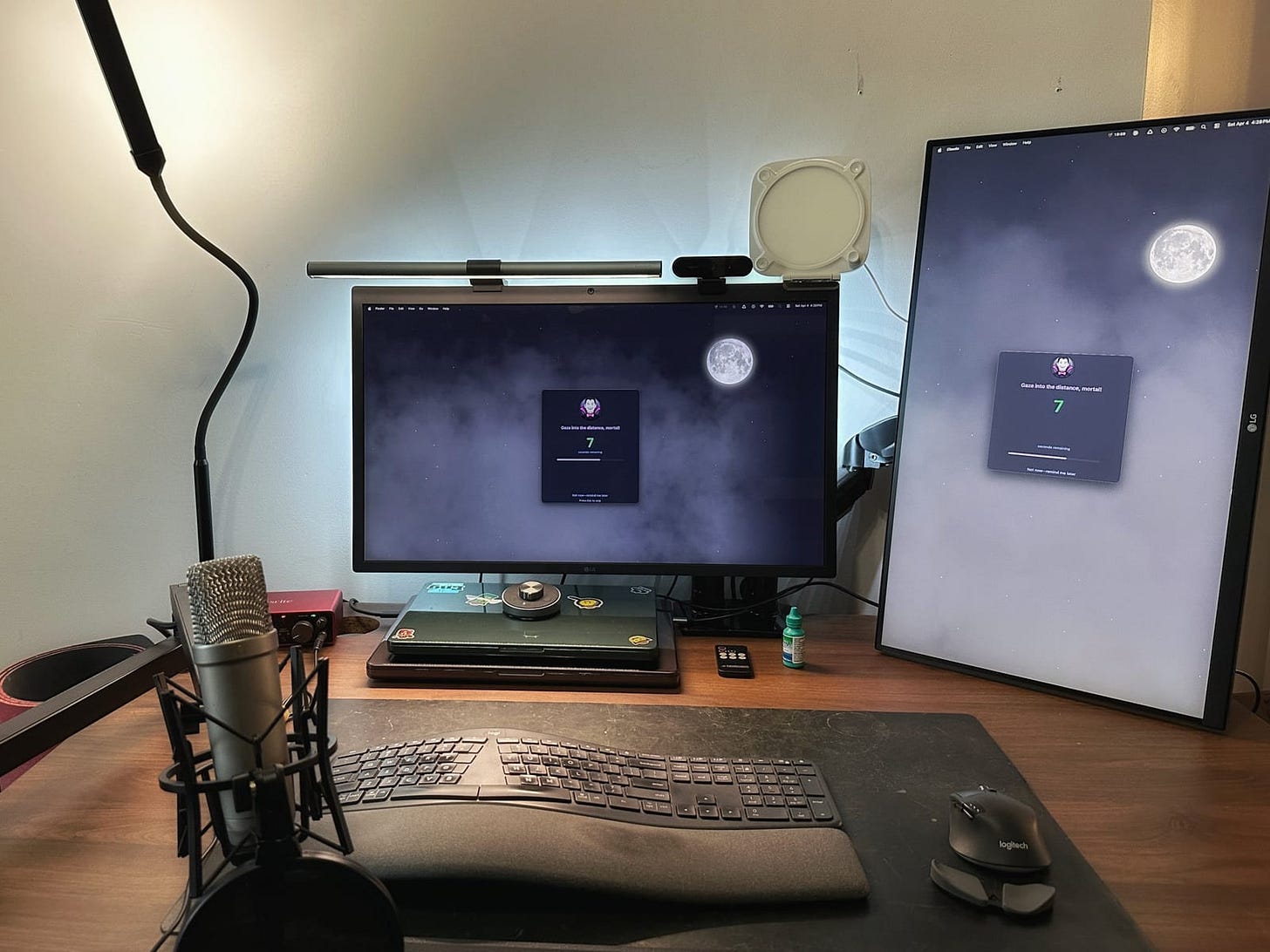 My monitor setup with bias lighting My monitor setup with bias lighting