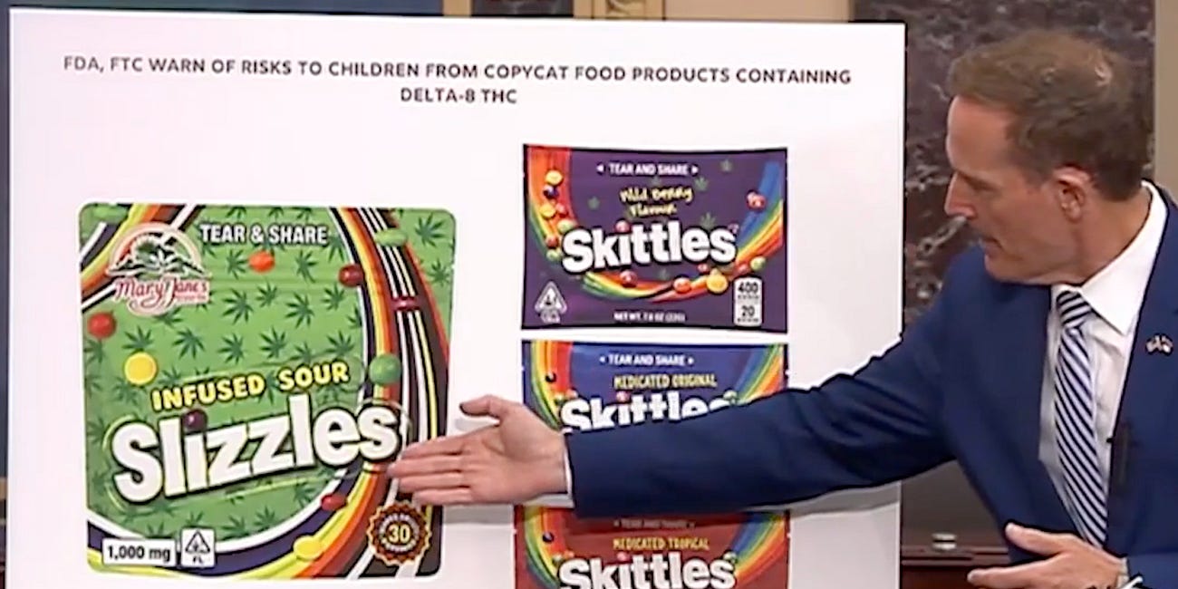 Why did Trump and Congress delay the ban on THC snacks that are sold to kids?