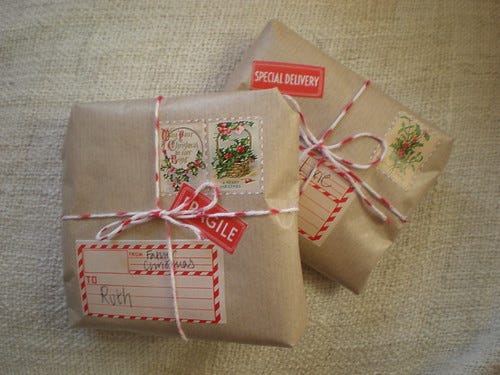 Wrapped Christmas Parcels Wrapped Christmas Parcels
