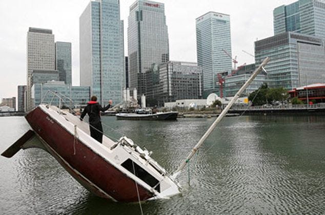 This perpetually sinking boat is an unsettling work of art - Cottage Life