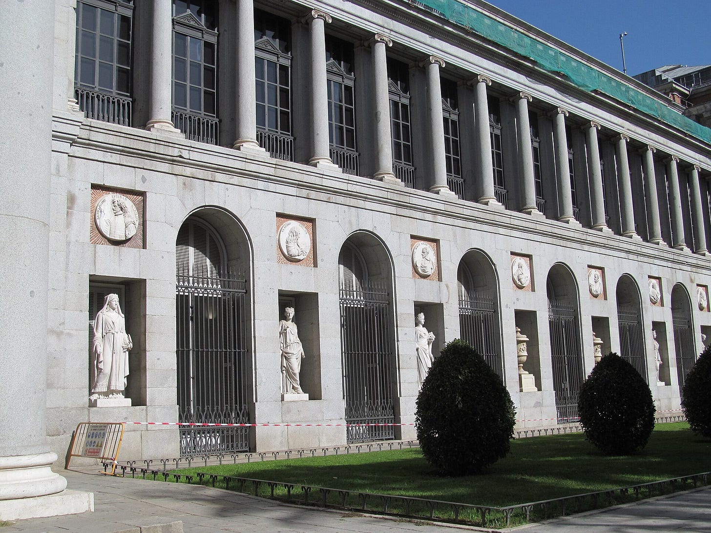 The facade of the Museo del Prado in Madrid, where Las Meninas has hung since 1819.