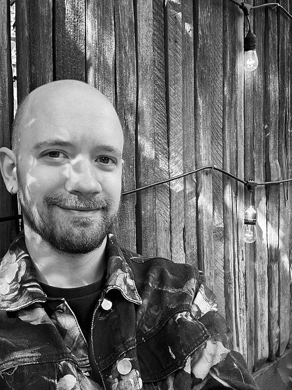 Black and white photo of the author, Daniel Bergreen. Black and white photo of the author, Daniel Bergreen.