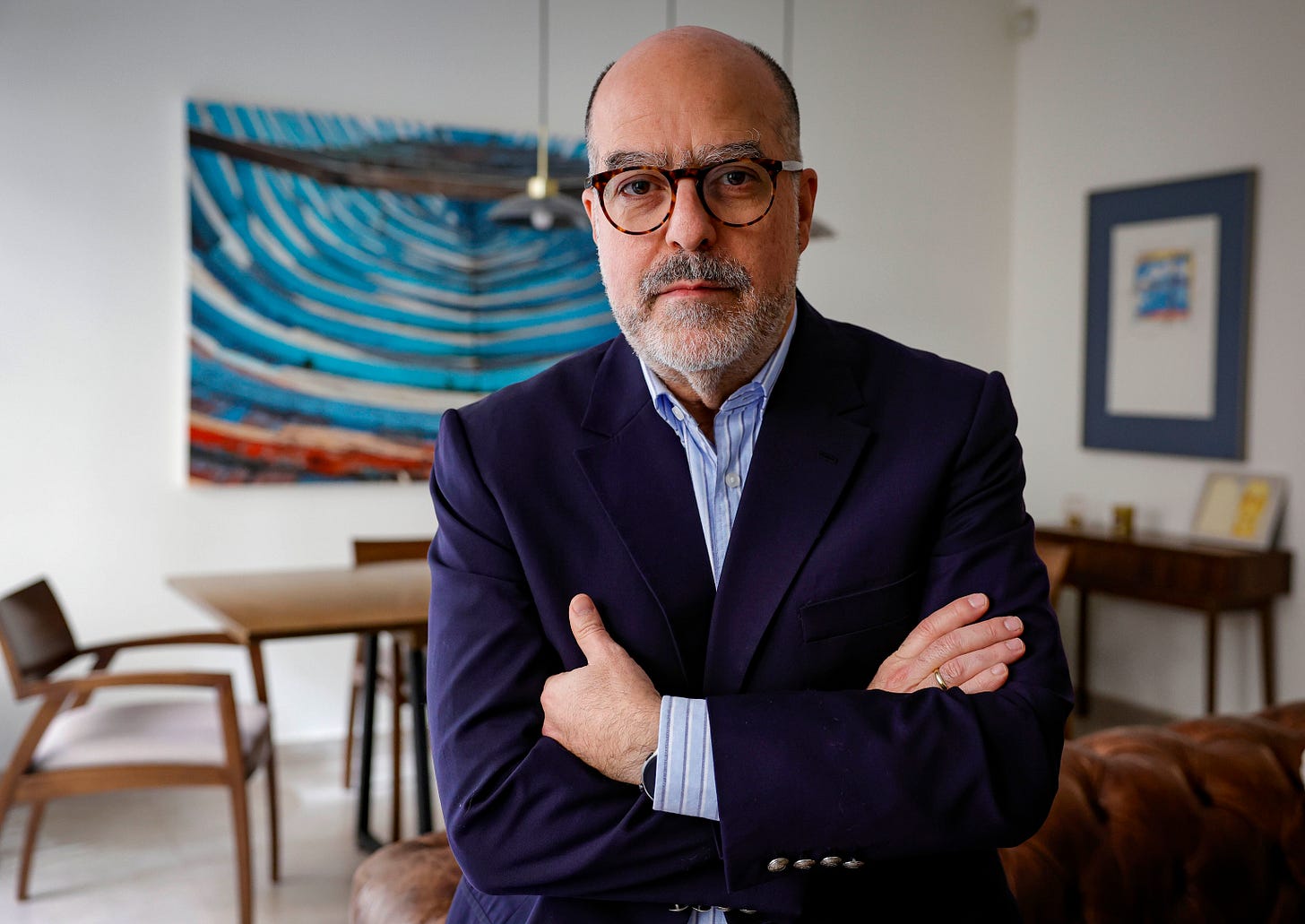El político venezolano y ex presidente del Parlamento, Julio Borges, en Valencia, donde lleva exiliado cinco años tras huir del país. El político venezolano y ex presidente del Parlamento, Julio Borges, en Valencia, donde lleva exiliado cinco años tras huir del país.