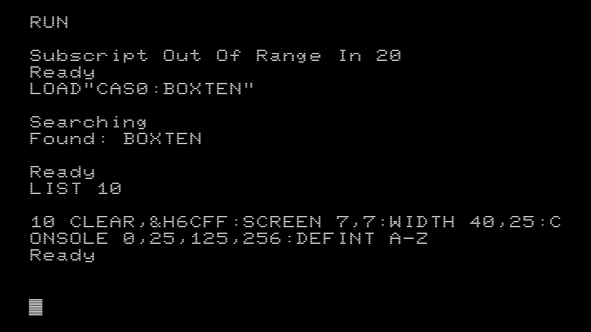 Learning BASIC on the Fujitsu FM-7