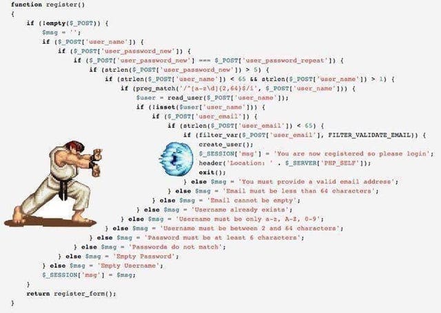 Indent Hadouken : r/ProgrammerHumor
