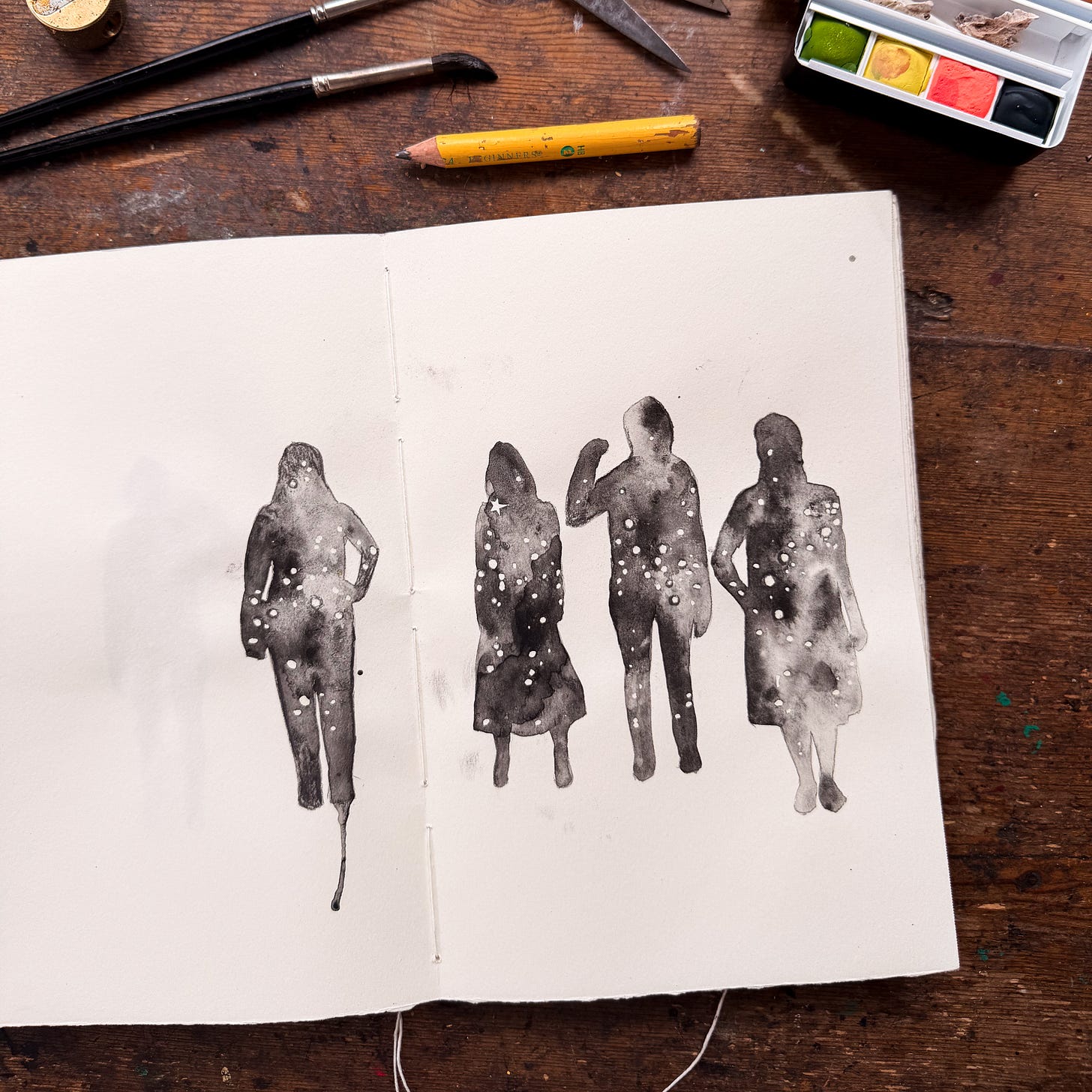 Outlines Universe Watercolour Stars