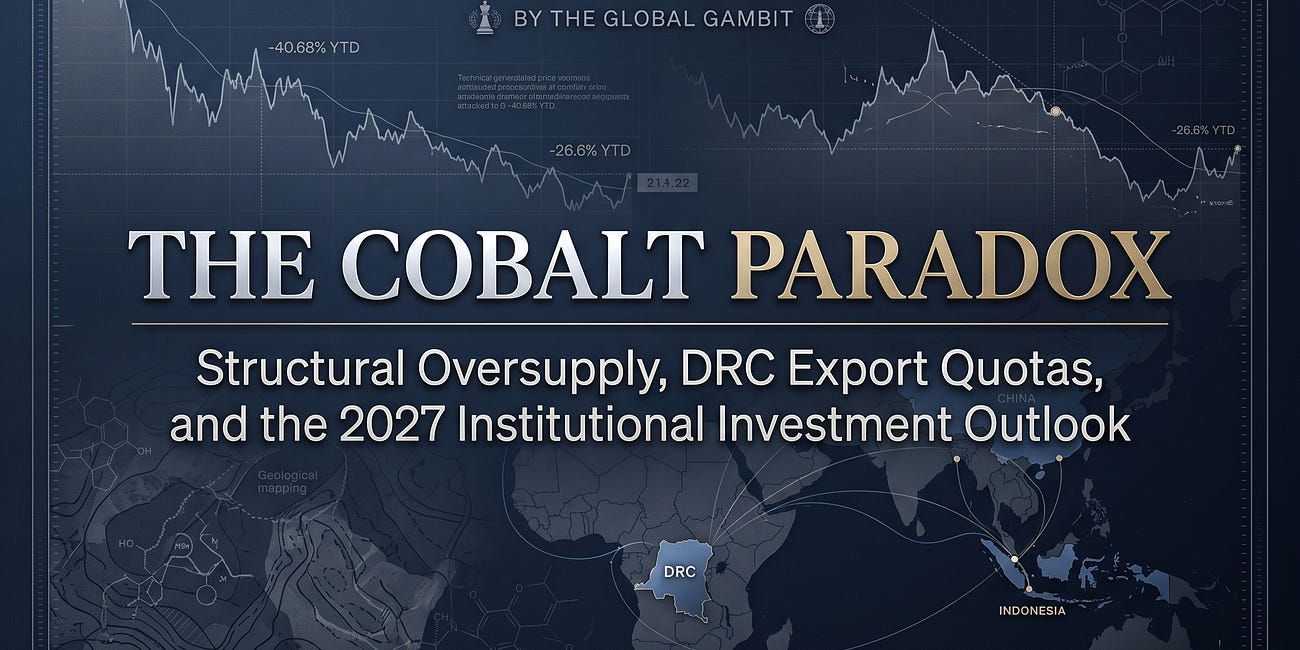The Cobalt Paradox: Structural Oversupply, DRC Export Quotas, and the 2027 Institutional Investment Outlook
