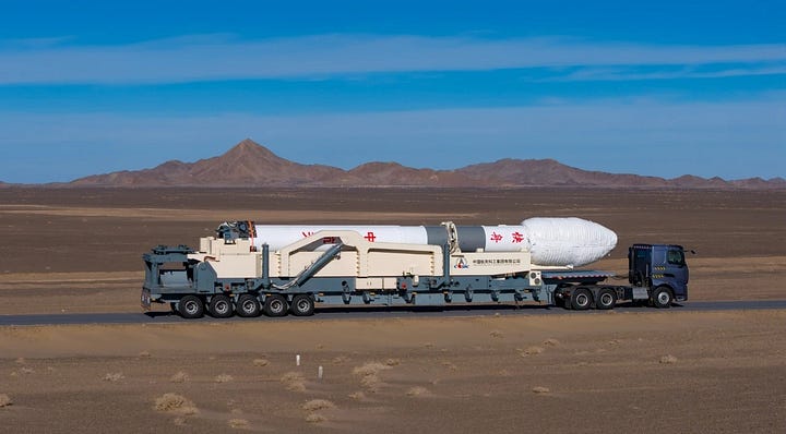 ExPace's 31st Kuaizhou-1A vehicle heading to the launch pad at the Jiuquan Satellite Launch Center.