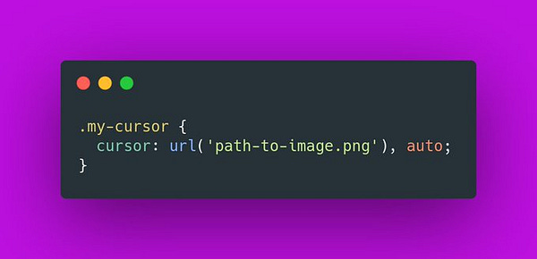 .my-cursor {
  cursor: url('path-to-image.png'), auto;
}